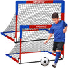 2 Pack 4' X 3' Soccer Goal Net Set, Pop up Kids Practice Soccer Goals for Indoor and Outdoor.Portable Soccer Net with Carrying Bag & Ground Pegs, Perfect for Backyard, Field, Court