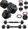 Adjustable Dumbbell Set,20/35/45/55/70/90Lbs Free Weights Set with Upgraded Nut, 5 in 1 Weight Set Used as Kettlebells, Barbell, Push up Stand, Fitness Exercise for Home Gym Suitable Men/Women