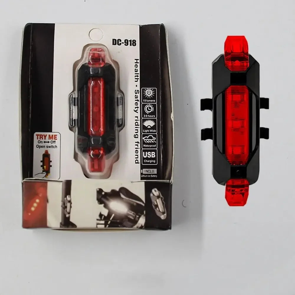 USB Rechargeable City Mountain Bike Bicycle Light Waterproof Colorful Bike Light Flashing Safety Lights Bicycle Lights