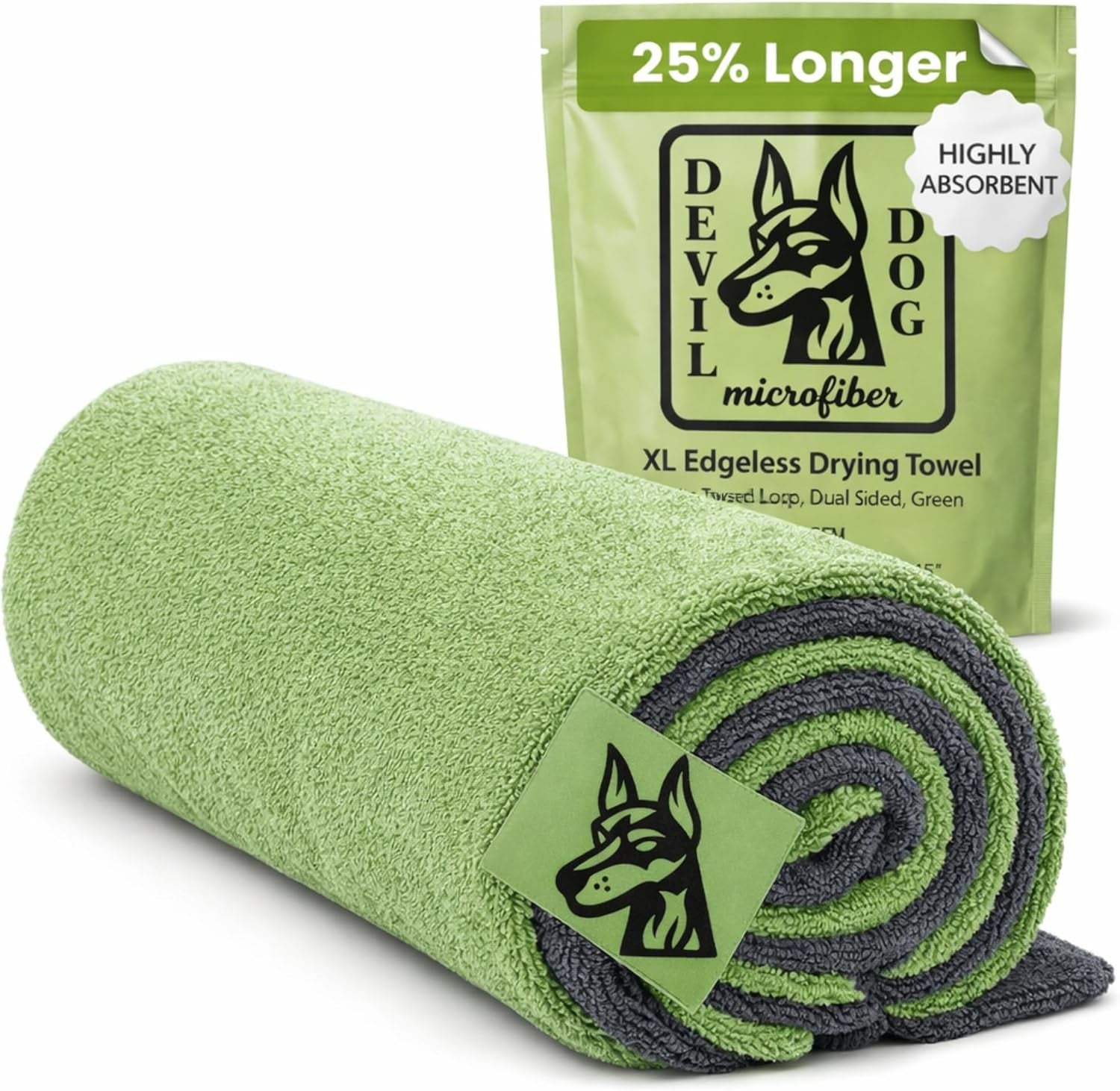 XL Car Drying Towel for Trucks – 1200 GSM Twisted Loop Microfiber, 24" X 45" Edgeless, Scratch-Free